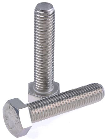 Hex Head Bolt, Stainless Steel A2 M10 x 120 Full-Thread