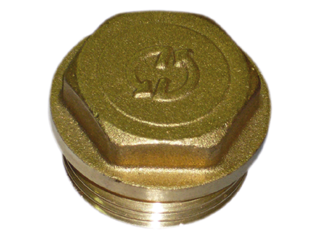 Plug Stopper, Brass 1" NPT Male Non Tapered