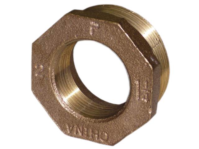 Pipe Bushing, 3" Male x 2.5Fem Tapered Brass