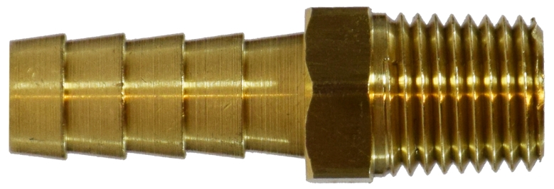 Hose Barb, Hose:3/8" Pipe:3/8Mpt Tapered Brass