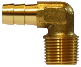 Elbow, Hose:5/16 Thread:3/8Mpt Tapered 90º Brass