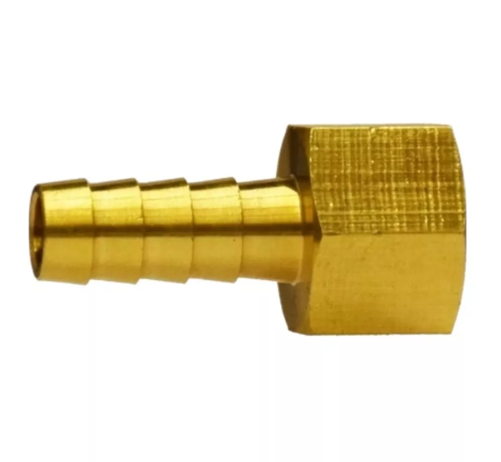 Hose Barb, Hose:1/2" Pipe:1/2Fpt Tapered Brass