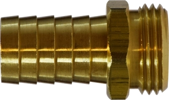 Hose Coupler, Brass Gh:3/4M Barb:1/2 Gh