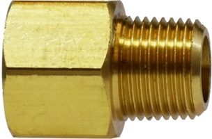 Adapter, 1/2" NPT Female x 3/8" NPT Male Brass