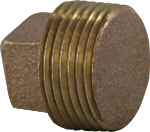 Plug, Sq Head Bronze 1" NPT Male Tapered