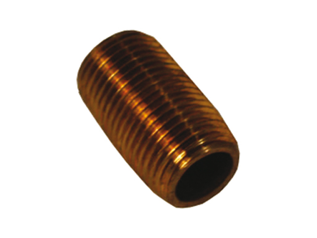 Pipe Nipple, Male Thread:1/8" Length:3/4" Tapered Brass