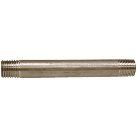 Pipe Nipple, Male Thread:1/8" Length:1-1/2" Tapered Brass