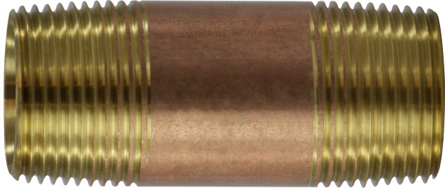 Pipe Nipple, Male Thread:1" Length:3" Tapered Brass