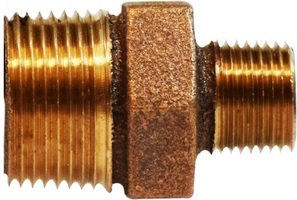 Reducer Nipple, Bronze 1/2to3/8Mpt