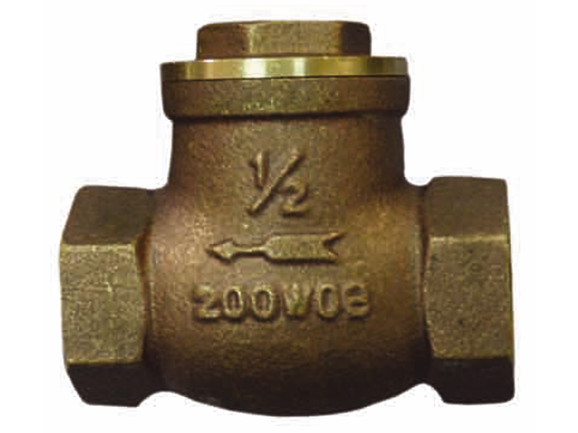 Check Valve, Swing 1/2" NPT Female Tapered Cast Bronze