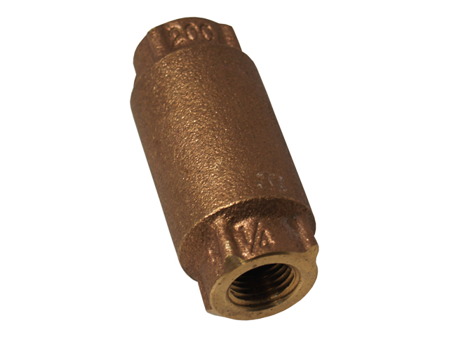 Check Valve, Spring 1/4" NPT Female Tapered Brass