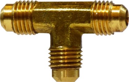 Tee Flare Brass 1/4