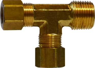 Tee, Brass Full Compression 3/8x3/8x1/4"