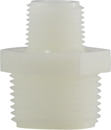 Reducer Pipe Nipple, 3/4Mpt x 1/2Mpt Nylon