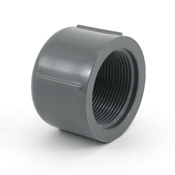 Cap, 1-1/2Fem Thread PVC