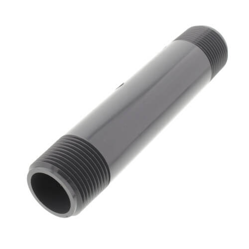 Pipe Nipple, Male Thread:1/2" Length:6" PVC