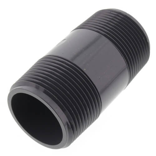 Pipe Nipple, Male Thread:1.25" Length:3" PVC