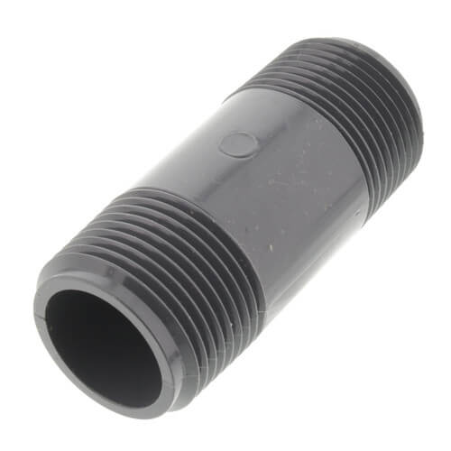 Pipe Nipple, Male Thread:1" Length:3" PVC