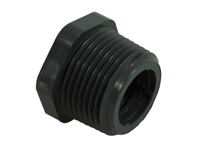 Reducer Bushing, PVC 3/4Mal Thread x 1/2Fem Thread