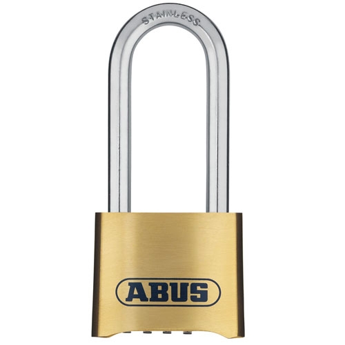 Padlock, Combination Brass Body:2" Stainless Steel Shackle:2-1/4"