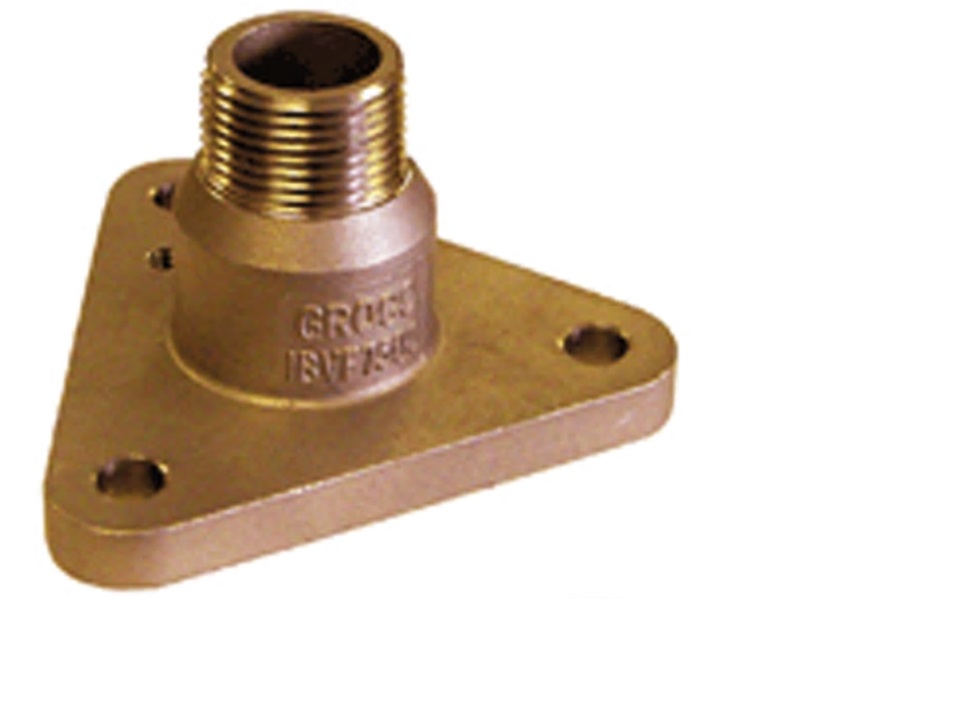 Flange Adapter, Bronze 1" NPT for Thru-Hull