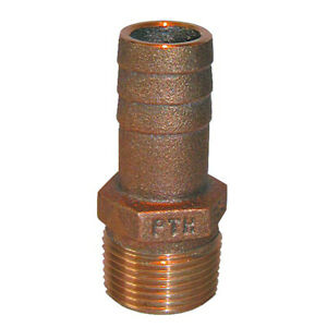 Hose Barb, Bronze PTH Hose: 1" Pipe:1"Mpt