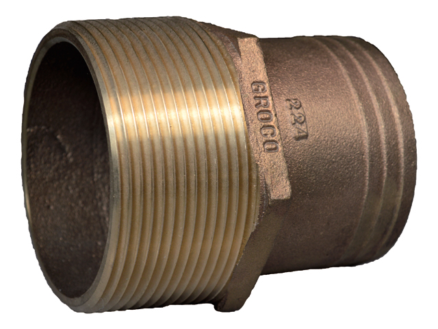 Hose Barb, Bronze PTH Hose: 3" Pipe:3"Mpt