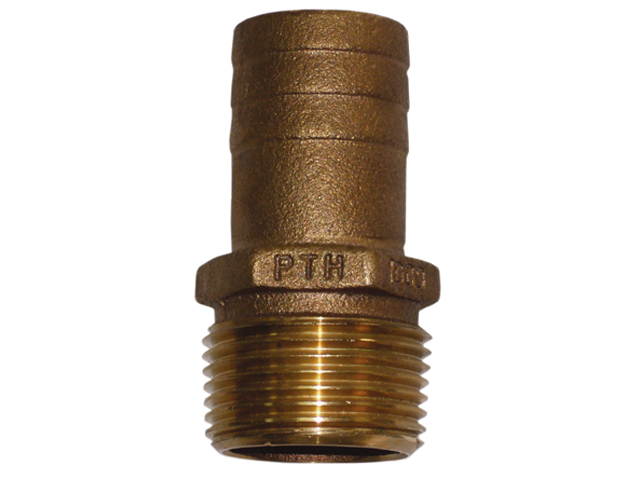 Hose Barb, Bronze PTH Hose:1/2" Pipe:1/2Mpt