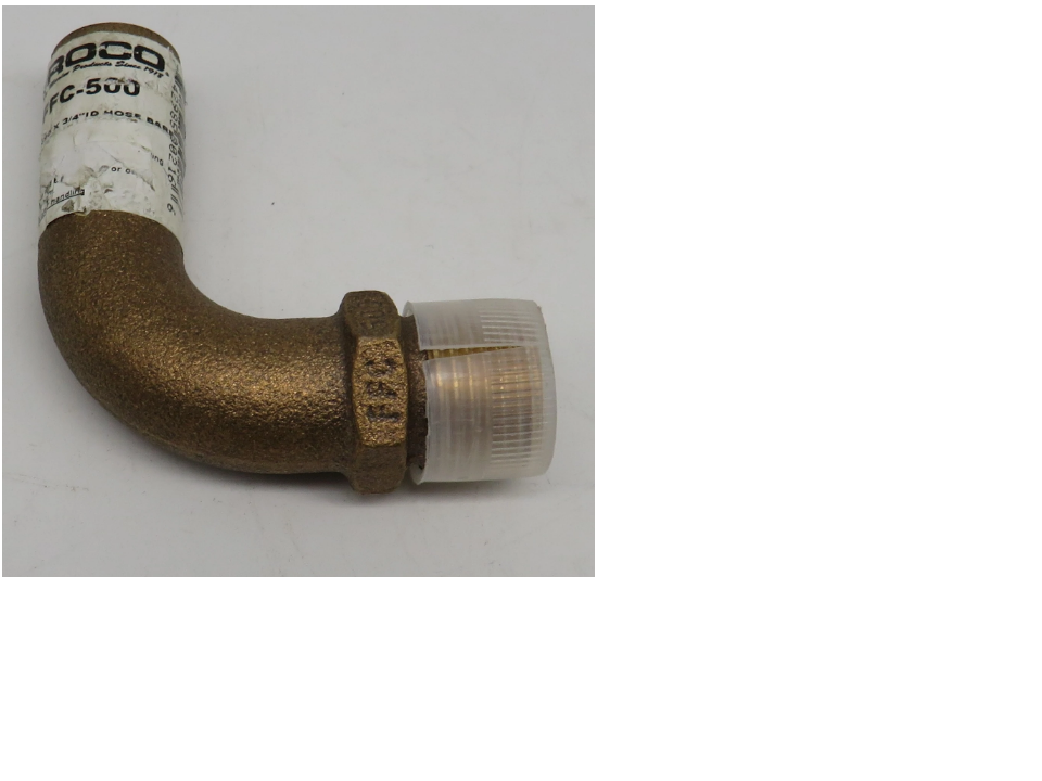 Elbow Thread Barb, Bronze FFC Pipe:1/2Mpt Hose:3/4" 90º