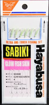 Sabiki, Glow Fish Skin 6Hooks Size 4