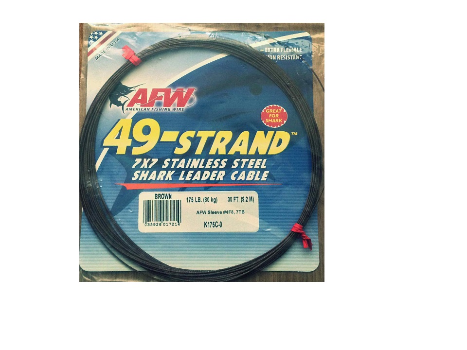 Leader Cable, 7x7 49 Strand 175Lb Test Brown 30' Coil