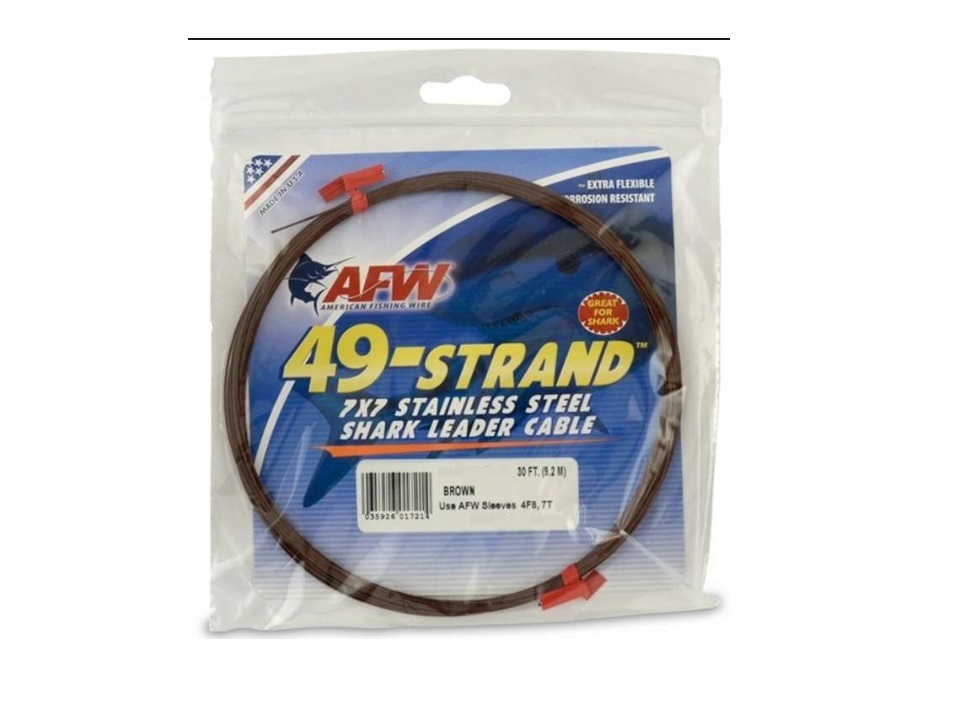 Leader Cable, 7x7 49 Strand 275Lb Test Brown 30' Coil