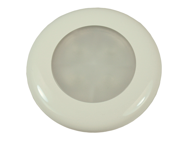 Courtesy Light, LED Round Cool White White Frame 12V