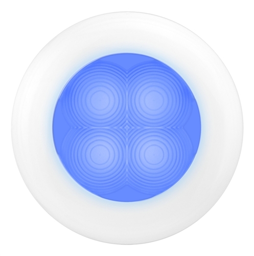 Courtesy Light, LED Round Blue White Frame 12V