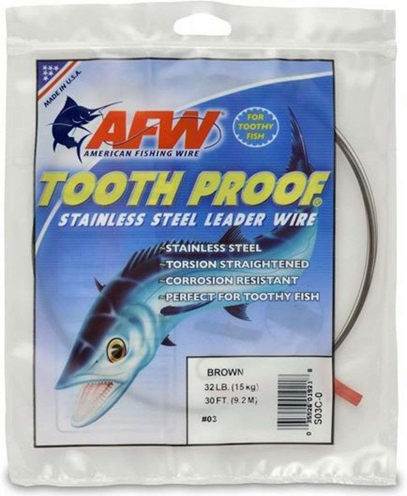 Leader Wire, Stainless Steel Toothproof 32Lb Test 30' Coil