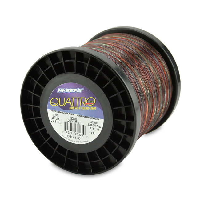 Monofilament Quattro Plus 50Lb Test 1Lb Spool 1000yds Camo