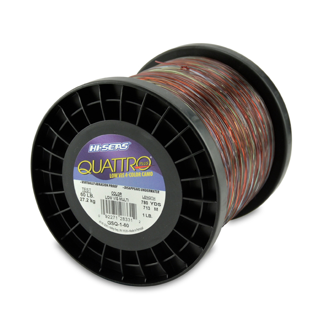 Monofilament Quattro Plus 60Lb Test 1Lb Spool 780yds Camo