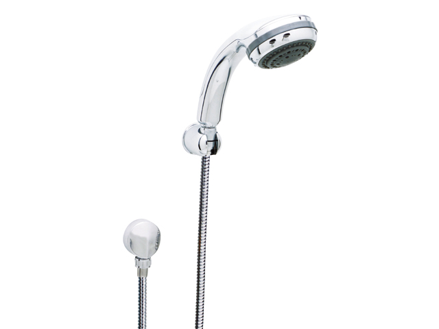 Shower Handset, Polished Chrome Stainless Steel Hose Length:6'