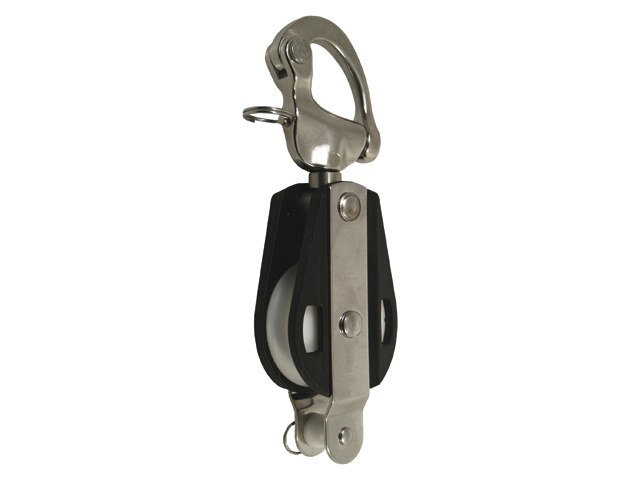 Block, Single with Snap Shackle Becket for Rope:14mm