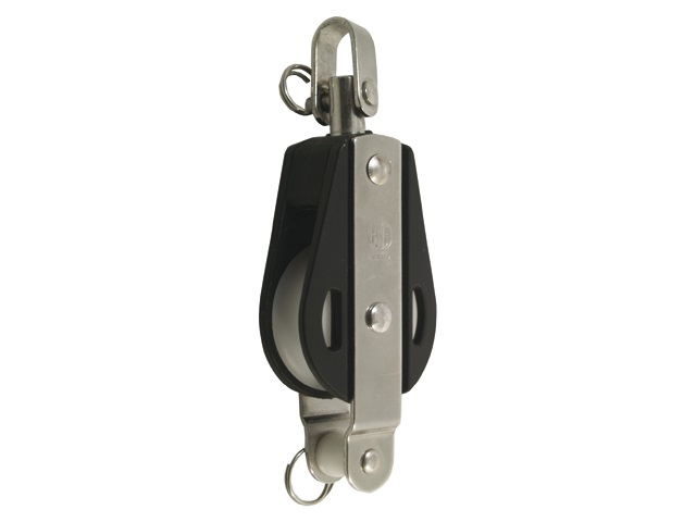 Block, Single with Swivel Becket for Rope:12mm