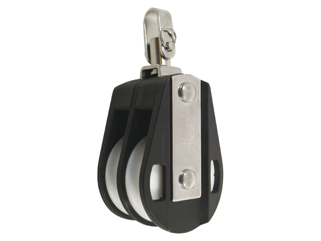 Block, Double with Swivel for Rope:10mm