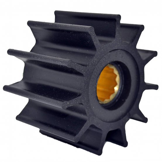 Impeller, Neoprene 12 Blade Ø2.25 Width 1.25" 2Flat Drive