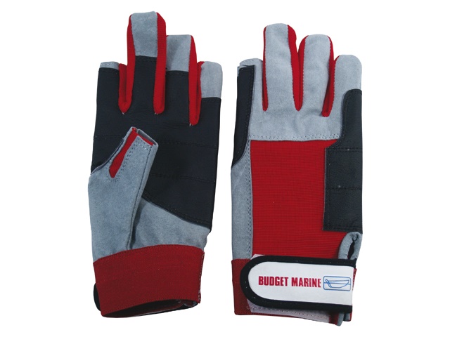 Gloves, Leather Padded Grip 2 Fingercut