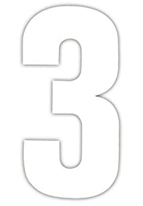 Number, 3 Vinyl Adhesive 3" White