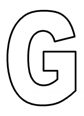 Letter, G Vinyl Adhesive 3" White