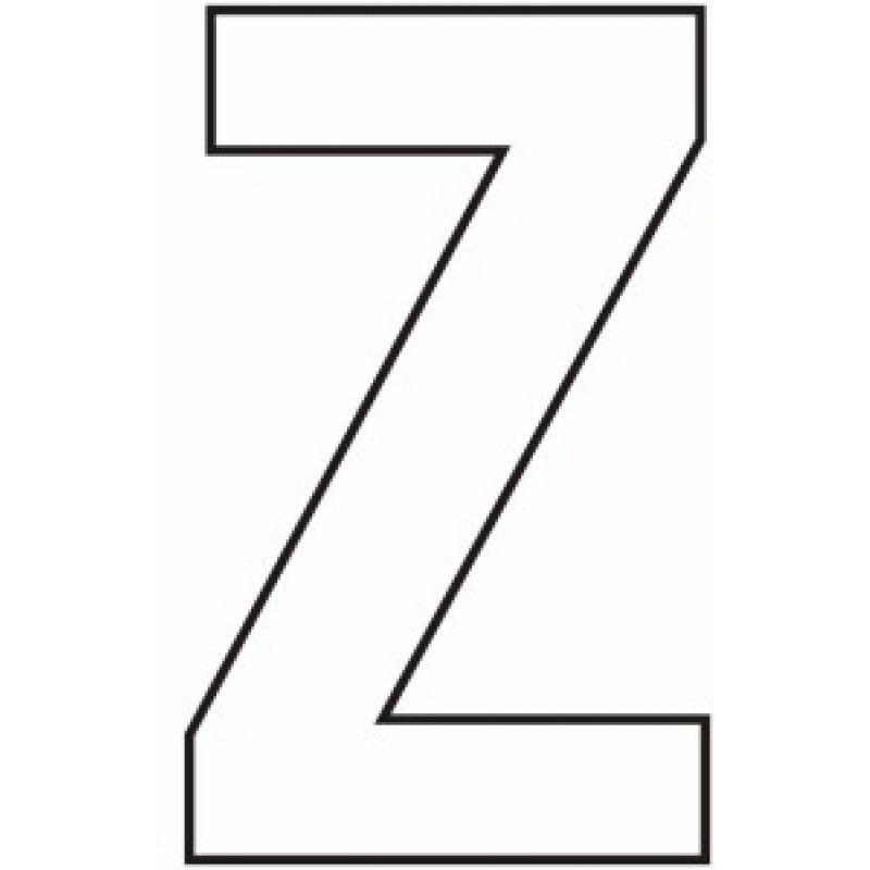 Letter, Z Vinyl Adhesive 3" White