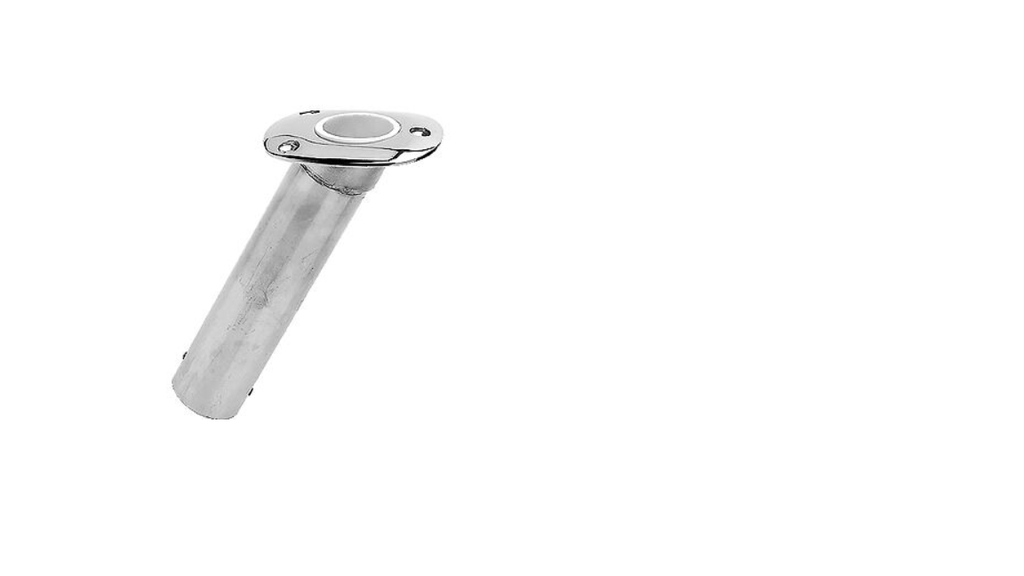 Rod Holder, Stainless Steel White Lined 30º iØ1.62" Length:9.5"