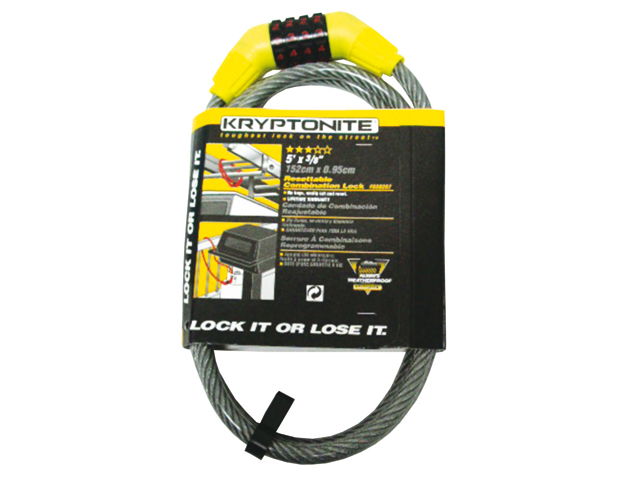 Lock Cable, Resettable Combination 12mm Length:6'