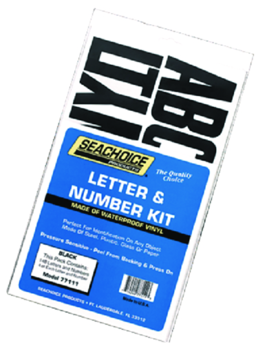 AlphaNumeric Kit, 3-1/4" Vinyl Black 148 Piece