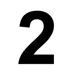 Number, 2 Vinyl Adhesive 3" Black